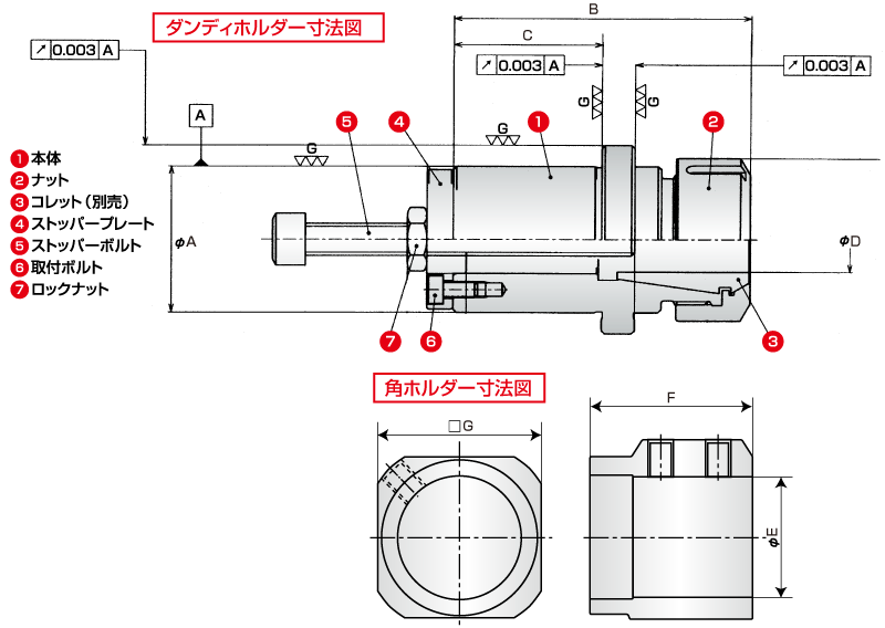 ダンディホルダー寸法